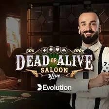 Live Dealer logo of Dead or Alive: Saloon from Evolution at Betico Casino
