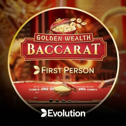 First Person Golden Wealth Baccarat logo by Evolution Betico Casino