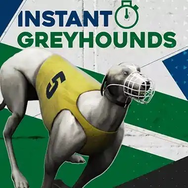 Instant Virtual Greyhounds slot icon by Leap Gaming, available at Betico Casino