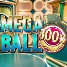 Mega Ball 100x casino game by Evolution – featured logo at Betico Casino