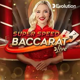 Super Speed Baccarat logo by Evolution at Betico Casino