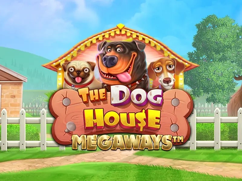 The Dog House Megaways slot logo by Pragmatic Play at Betico Casino